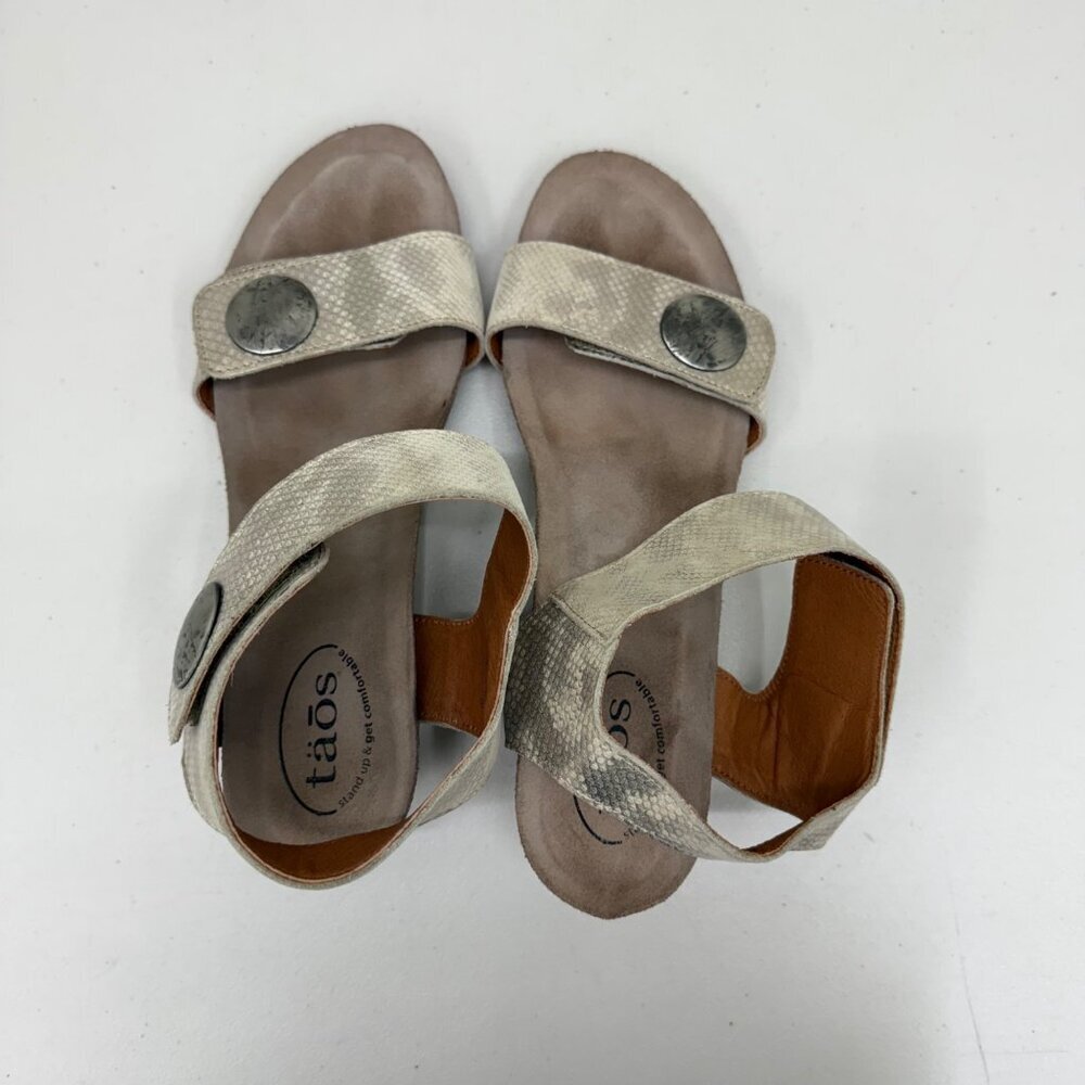 Taos Carousel Python Leather Ankle Strap Wedge Sa… - image 4